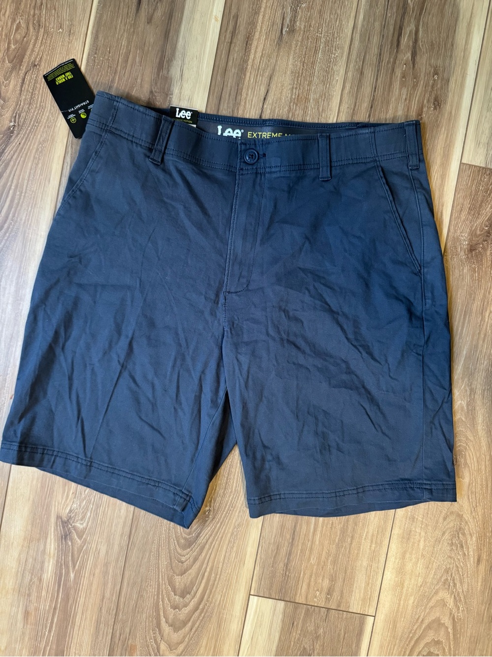 Lee Men's Dark Navy Flat Front Stretch Shorts